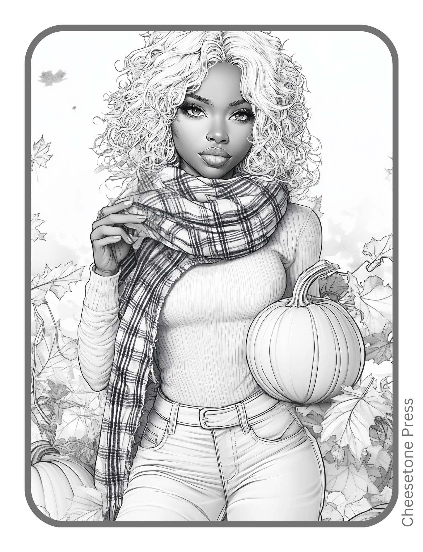 Holiday Sass & Spirit Grayscale Digital Download 23 Pg Coloring Bundle