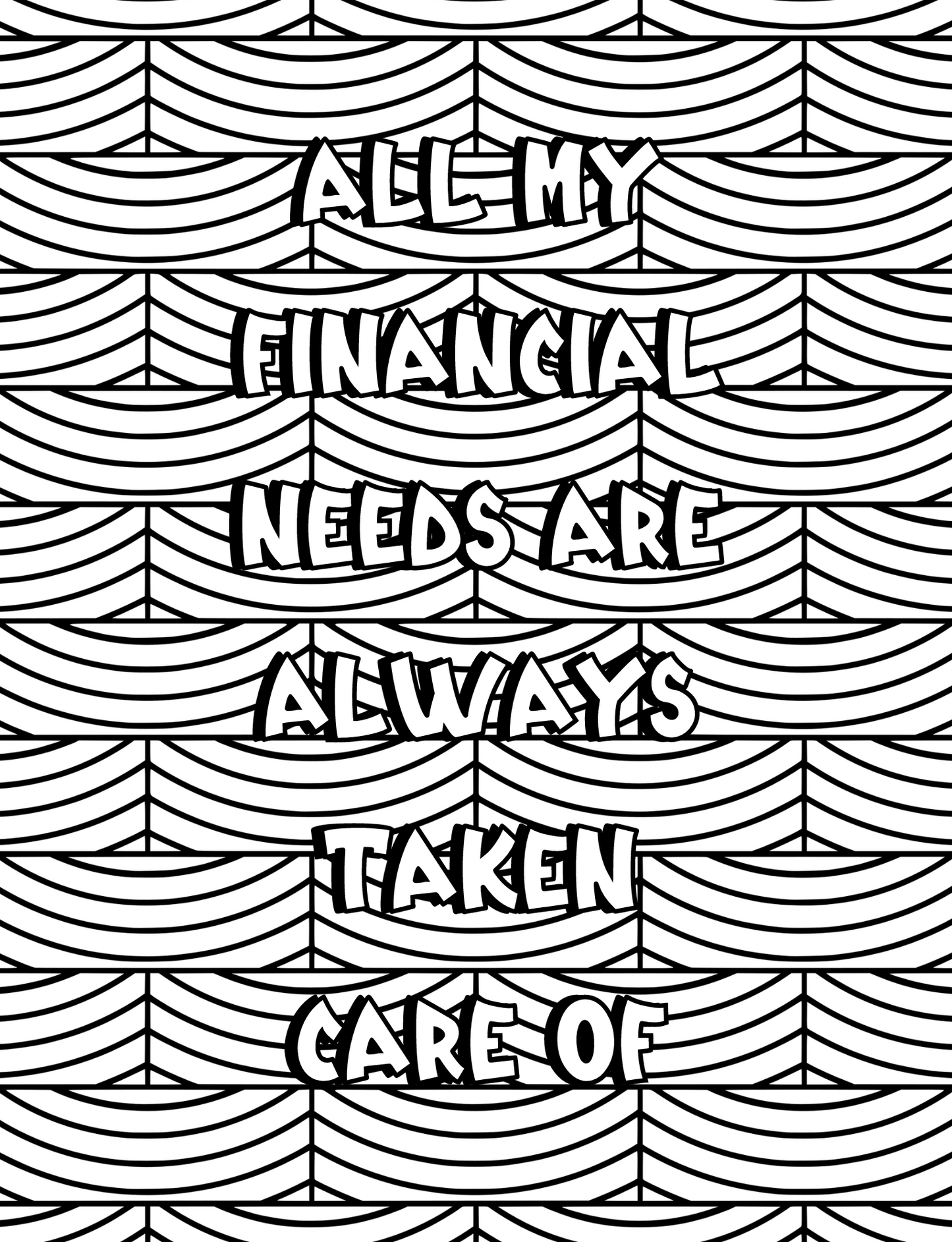 Money Affirmations Coloring Journal Book