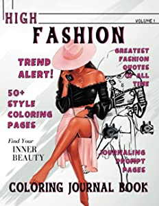 High Fashion Coloring Journal Book