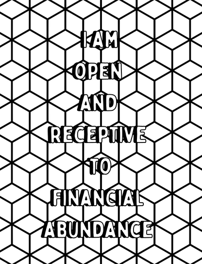 Money Affirmations Coloring Journal Book