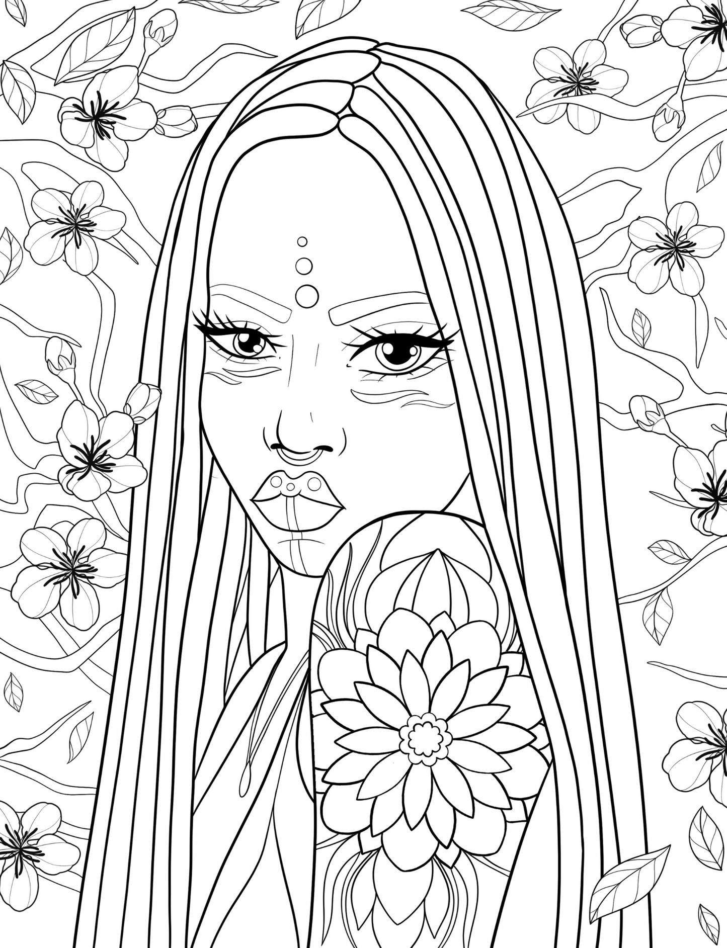 High Fashion Coloring Prompt Book: African Faces